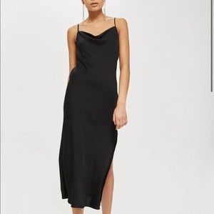 Topshop satin midi dress